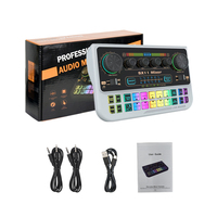 Ensemble de microphone à condensateur professionnel SX11 ZX775 avec carte son USB - Sans fil/Avec fil, réduction du bruit, double streaming, enregistrement, métal