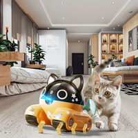 Caméra de surveillance pour animaux de compagnie WiFi sans fil, moderne, adorable, en forme de tunnel, avec IA pour chiens et chats - Rechargeable, en plastique durable, anti-ennui