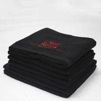 Résistez au chlore pour résister à l'eau de Javel Serviettes professionnelles noires 100% en coton pour spas et centres de fitness
