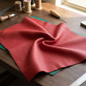 Lámina de Cuero Genuino Natural de Color Rojo en Venta, Diseños Personalizables, Cuero de la Mejor Calidad, Grosor Personalizable - Product Image 1