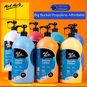 Ensemble de pigments acryliques Montmartre Direct d'usine Textile imperméable et <span class=keywords><strong>peinture</strong></span> murale peinte à la main 24 couleurs 2L Large Barrel - Product Image 4