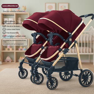 <span class=keywords><strong>Poussette</strong></span> <span class=keywords><strong>double</strong></span> détachable Offre Spéciale pour bébé, voyage pratique, <span class=keywords><strong>double</strong></span>/séparé, matériaux en lin de coton pour compagnon de mère - Product Image 5