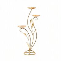 Support floral en fer doré minimaliste et géométrique, fiable, pour décoration de table principale de mariage, hôtel, salle d'exposition, et comme vase de présentation