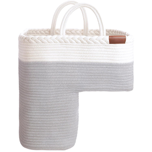 Modern Woven Cotton <b>Rope</b> <b>Storage</b> <b>Baskets</b> Set of 3 with Handles Eco-Friendly Foldable for Multi-Purpose Organization - Product Image 1