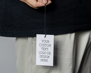 Tùy chỉnh in logo giá đu giấy treo tag quần áo nhãn logo nhãn hàng may mặc quần áo may mặc tag quần áo tag và nhãn - Product Image 6