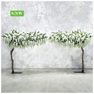 Gnw wisteria árvore flor de árvore artificial cereja mesclar árvores de casamento branco