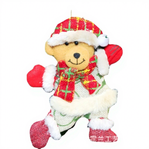 Decorazioni Natalizie: Babbo Natale Danzante, Pupazzo di Neve, Cervo e <span class=keywords><strong>Orso</strong></span> in Tessuto, <span class=keywords><strong>Altezza</strong></span> 31-50cm per Alberi di Natale (Per Bambini da 0 a 24 Mesi) - Product Image 4