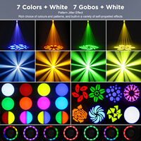 U`King 50W LED Beam Moving Head Lichter mit Musterprojektion, Schwenkbarer Kopf Bühneneffektbeleuchtung LED RGBW Beam Bühnenlicht