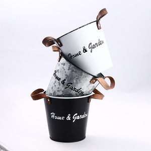 Seaux à fleurs <span class=keywords><strong>en</strong></span> métal galvanisé Vases de grande taille rustiques de style français pour mariage et décoration intérieure - Product Image 2