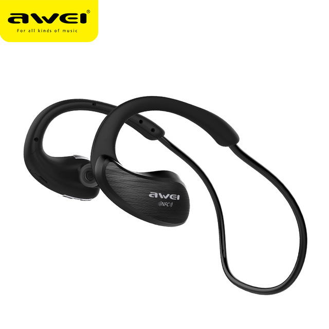 Awei A885BL Ear-hook Rear-Mounted for V5.3 Earbuds IPX-4 Waterproof LED Battery Indicator High Fidelity Sound Bass Boost