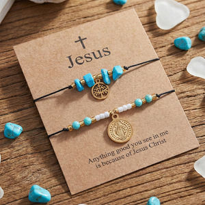 Ensemble <span class=keywords><strong>de</strong></span> bracelets Go2boho Christian Jesus plaqué or, pièce <span class=keywords><strong>de</strong></span> monnaie <span class=keywords><strong>de</strong></span> Saint Benoît, <span class=keywords><strong>arbre</strong></span> <span class=keywords><strong>de</strong></span> <span class=keywords><strong>vie</strong></span>, charme perlé, bijoux pour femmes, cadeau - Product Image 5