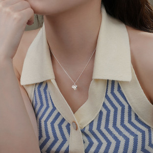 S925 Sterling Silver Freshwater <strong>Pearl</strong> Irregular Love <strong>Pendant</strong> <strong>Necklaces</strong> for Women Jewelry YB-XY-289 - Product Image 4