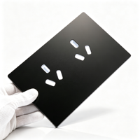 Panneau de prise OEM personnalisé en verre trempé avec façade tactile, sérigraphié, en PVC/PET, adhésif, usine source, étanche