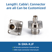 Adaptador N Hembra a Macho Roscado, Convertidor Coaxial RF de 50 Ohmios para Estación Base de Antena, Compatible con Personalización OEM, Alta Precisión