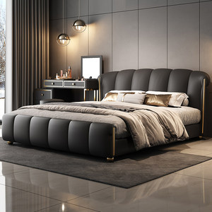 Modern Luxury Wooden Bedroom Furniture Soft Up-holstered Beds Super king Double Bed Frame Set with Mattress Included Designs - Product Image 2