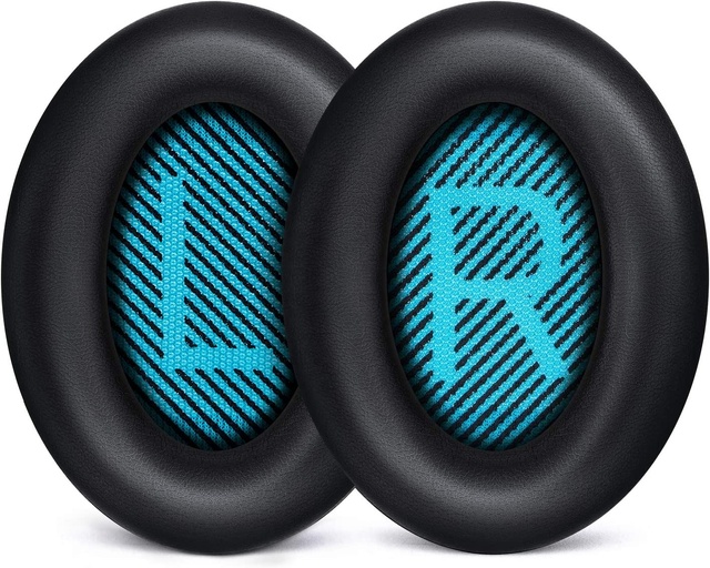 Replacement Ear-Pads Cushions for Bose QC25 QC15 Earpad Protein Leather Memory Foam