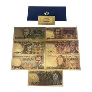 Billetes <span class=keywords><strong>de</strong></span> Banco <span class=keywords><strong>de</strong></span> Polonia Sin Valor Nominal <span class=keywords><strong>de</strong></span> 10, 20, 50, 100, 200, <span class=keywords><strong>500</strong></span> y 1000 PLN, Chapados en Oro <span class=keywords><strong>de</strong></span> 24k - Product Image 2