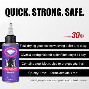 Colle de fixation pour extensions de <span class=keywords><strong>cheveux</strong></span> tissés noire, forte tenue, 60 ml, séchage rapide, transparente - Product Image 4