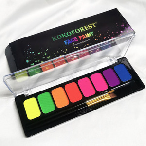 KOKOFOREST <span class=keywords><strong>Peinture</strong></span> corporelle et faciale pour enfants, soluble dans l'eau, fluorescente, sans danger pour la peau, certifiée MSDS, 8 couleurs - Product Image 6