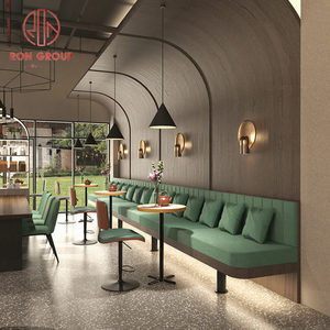 Juego de Muebles Modernos <span class=keywords><strong>para</strong></span> Cafetería, Restaurante, <span class=keywords><strong>Mesas</strong></span> Redondas Pequeñas, <span class=keywords><strong>Taburetes</strong></span> de Bar <span class=keywords><strong>y</strong></span> Sofá Verde, Juego de Comedor <span class=keywords><strong>para</strong></span> Hotel - Product Image 1