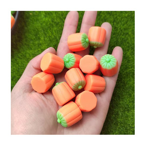 Figuras en Miniatura 3D de Calabaza Naranja, Adornos de Resina, Cabujones, Decoraciones DIY para Fiestas - Product Image 2