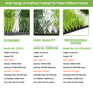 Rumput Sintetis Linwoo Factory High Density Fake Faux Grass Turf 50mm untuk Hewan Peliharaan, Taman, Lapangan Sepak Bola, Futsal, Rumput Buatan - Product Image 3