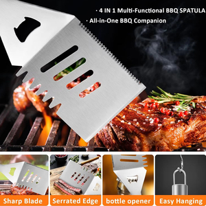<strong>BBQ</strong> <strong>Tools</strong> Portable <strong>BBQ</strong> Utensils Kit 19 PCS Heavy Duty Stainless Steel <strong>BBQ</strong> Grill Accessories Set with Aluminum Case - Product Image 4