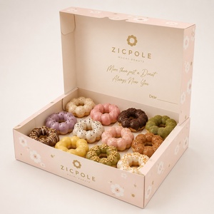 Scatola di Spedizione Postale in Cartone Ondulato <span class=keywords><strong>Rosa</strong></span> con Logo Personalizzato per Cosmetici, Ciambelle e Negozi di Dolci - Product Image 3
