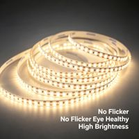 Bande lumineuse LED haute densité 144 LED 8 mm 2835 SMD 24 V 15 W, haut lumen 110 lm/W, sans scintillement, flexible, pour la décoration intérieure