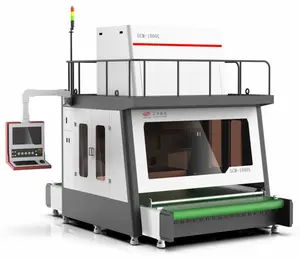 Machine de découpe laser de tissu de vêtement rouleau à rouleau grand format facile à utiliser SUNIC avec système de numérisation galvo