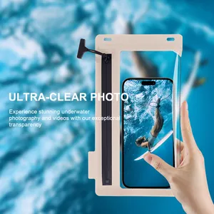 Reach Rohs認定TPU電話防水ジッパーポーチユニバーサルIPX8防水携帯電話バッグ