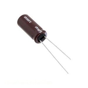 ตัวเก็บประจุแบบ RADIAL TH Through Hole ยี่ห้อ Manufacturer Channel รุ่น CAP ALUM 56UF 20% 100V ความจุ 56 ไมโครฟารัด EKZN101ELL560MH20D - Product Image 1