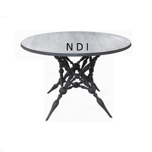 Mesa de Centro Decorativa Hecha a Mano para Hotel, Cafetería, Decoración de Muebles, Mesa de Centro con Tapa de Cristal, Mesa Decorativa - Product Image 4