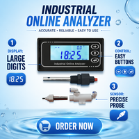 Controlador de Conductividad y Resistividad Eléctrica en Tiempo Real con Certificación CE ISO9001 RoHS, Compensación Automática de Temperatura, 4-20mA RS485, Medidor de pH