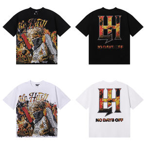 Top Quality Heavyweight LIFE Retro Print HUSTLERSES Letter High Street Casual Hip-Hop 100% Cotton <b>Short</b> <b>Sleeve</b> T-<b>Shirt</b> <b>for</b> <b>Men</b> - Product Image 1