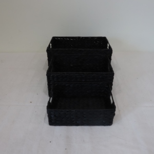 Đặt 3 giỏ lục bình hình chữ nhật có tay cầm để kệ để tổ chức Chất lượng cao - Product Image 5