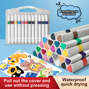 Kit di <span class=keywords><strong>pennarello</strong></span> acrilico all'ingrosso, Set di pennarelli in acrilico 24 colori funziona <span class=keywords><strong>su</strong></span> <span class=keywords><strong>tessuto</strong></span>, vetro, metallo e legno - Product Image 4