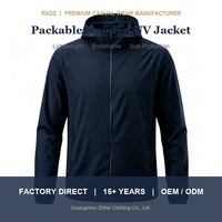 Veste coupe-vent pour homme, pliable, protection UV, capuche, nylon, spandex, coupe-vent, hydrofuge, respirante, randonnée, voyage, trajets quotidiens