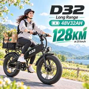Vélo cargo électrique D32 48V32Ah, autonomie 128 km, pneus larges de 20 pouces, frein à disque, cadre en aluminium - Product Image 1
