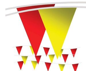 Drapeaux de signalisation - Barrière de signalisation de sécurité pour toit homologuée OSHA 500 lb pour la circulation, les fêtes et les événements - Corde de 105 pieds résistante à la décoloration - Product Image 2