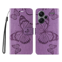 Papillon gaufrage étuis pour Redmi Note 13 12 11 10 Flip Wallet housse de téléphone pour Redmi 13C 12 11 11A 10A 10C A1 Plus