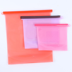 โลโก้ที่กำหนดเองนำมาใช้ใหม่ซิลิโคนถุงเก็บอาหารแช่แข็ง - Product Image 3
