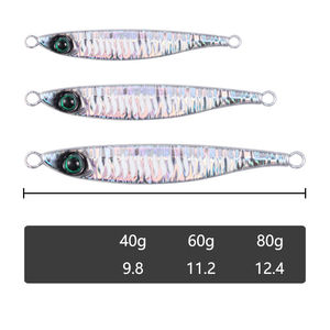 NEW Metal Jigging Fishing Lure 40g 60g 80g Sardine Jig Fishing <span class=keywords><strong>Bati</strong></span> Artificial Bait Fishing Tackle - Product Image 3