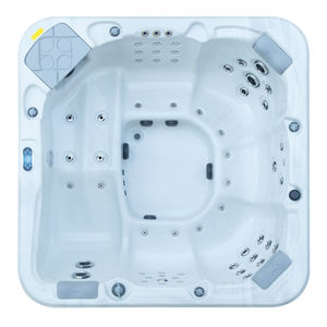Moderner Whirlpool mit Massagefunktion für 6 Personen, Outdoor Swim Spa Pool, freistehendes Acryl-Jacuzzi, rechteckig mit Abfluss, für die ganze Familie - Product Image 2
