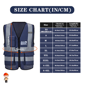Gilet <span class=keywords><strong>de</strong></span> sécurité réfléchissant haute visibilité <span class=keywords><strong>de</strong></span> qualité supérieure avec plusieurs poches pour superviseur, gestionnaire, ingénieur, vêtements <span class=keywords><strong>de</strong></span> <span class=keywords><strong>travail</strong></span> - Product Image 6