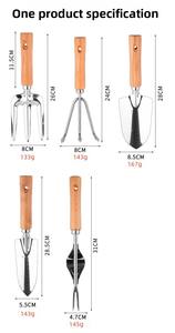 Ensemble de jardinage en acier inoxydable robuste pour femmes avec manche en bois sécateur gants fournitures dans un panier - Product Image 2