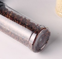 Récipients de bouteilles transparents sans BPA pots à épices en plastique avec couvercles shaker pour herbes d'épices et poudres d'assaisonnement