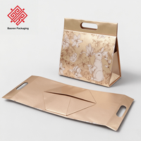 Boîte d'emballage haut de gamme écologique et recyclable Baoren avec poignée magnétique pliable, logo personnalisé, pliable, violet et blanc
