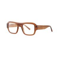 Montura de Gafas de Lectura de Acetato Geométrico Extra Grande con Aro Completo |   Gafas Ópticas Vintage Unisex Duraderas para Uso Diario