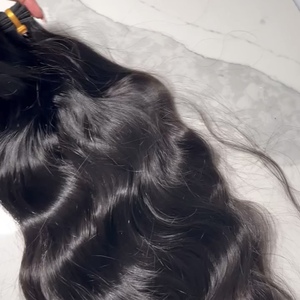 Cheveux humains bruts bouclés birmans à double trame, cheveux bruts vietnamiens, cheveux naturels ondulés cambodgiens, prix de gros usine, sans droits de douane, stock américain - Product Image 1